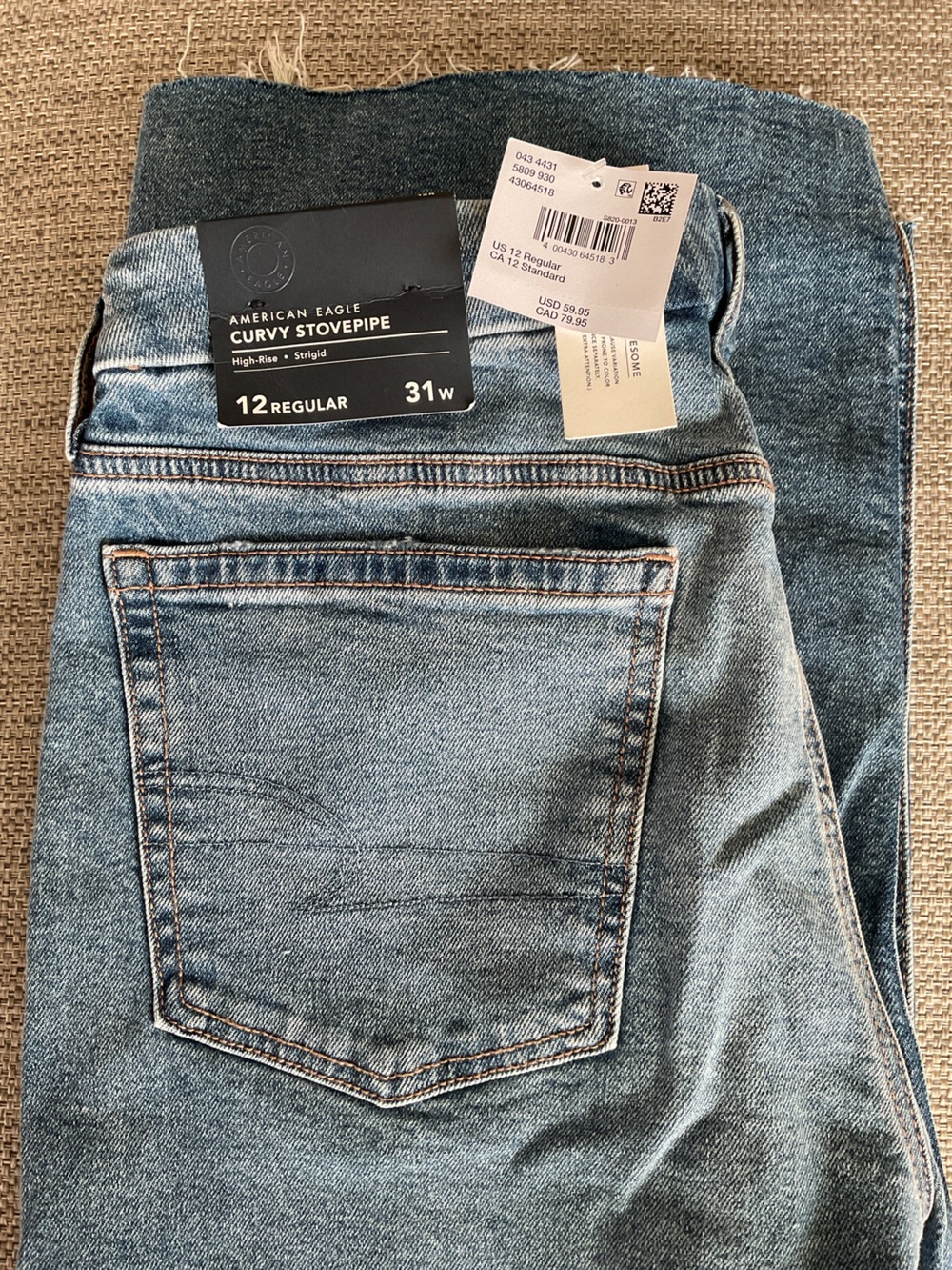American Eagle Outfitters Light Blue Curvy Stovepipe Jeans